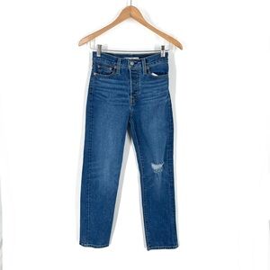 Levi's Womens Size 25 Jeans Blue Denim Wedgie Straight Button Fly